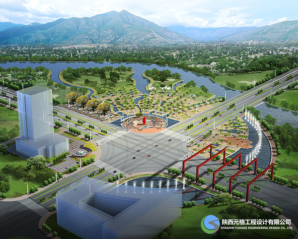 陜西公路橋梁-路口綠化設(shè)計(jì)